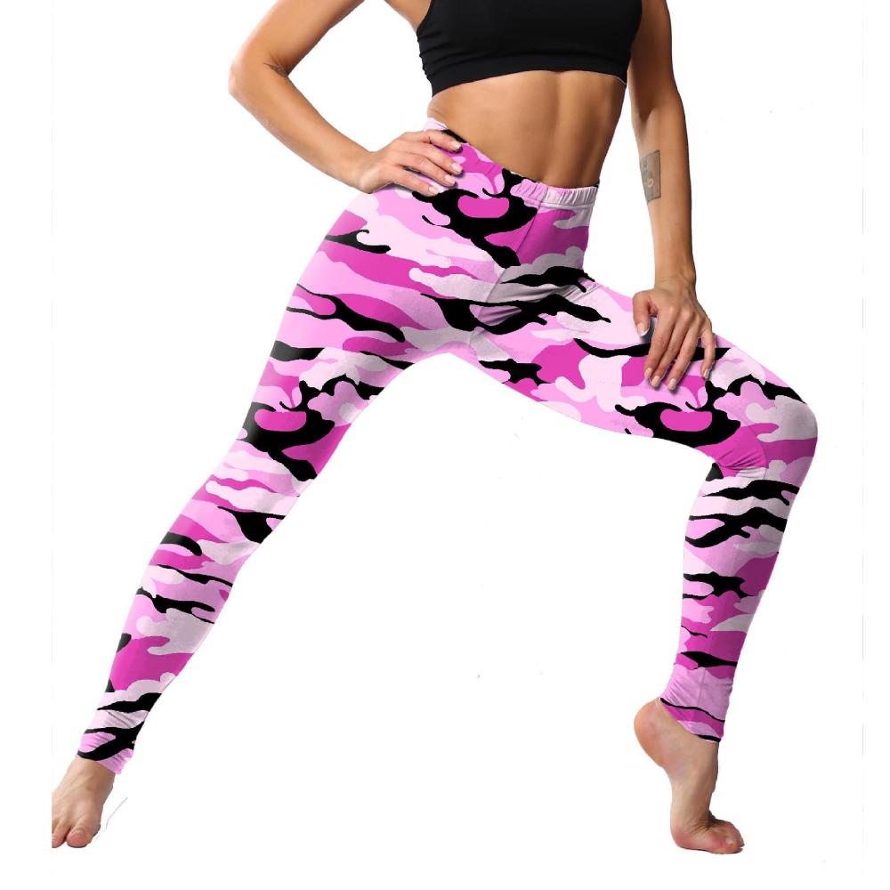 Fashion Camouflage Leopard Printed Leggings High Waist Elasticity Pants Soft Trousers For Women Workout Tights Fitness Yoga Pants