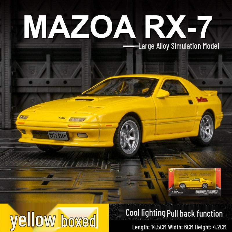 Zhongyuanxing RX-7 Alloy Coupe Car Model with Pull Back, Sound, and Light Features