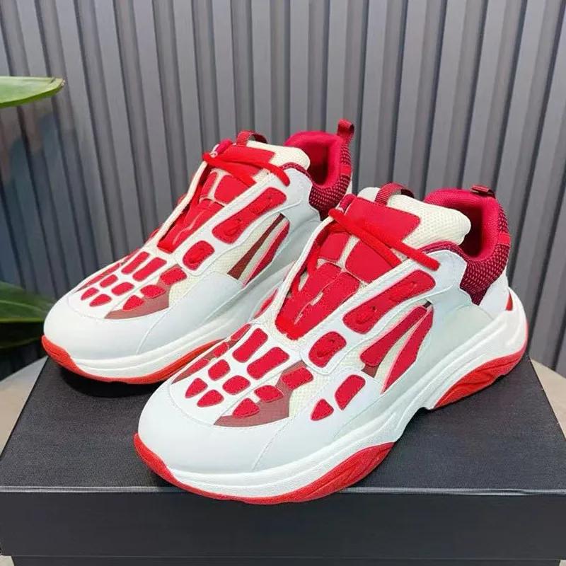 Fashion Dad Shoes Women'S Platform Thick Sole Sports Casual  New Leather White Lightweight Heeled Sneakers