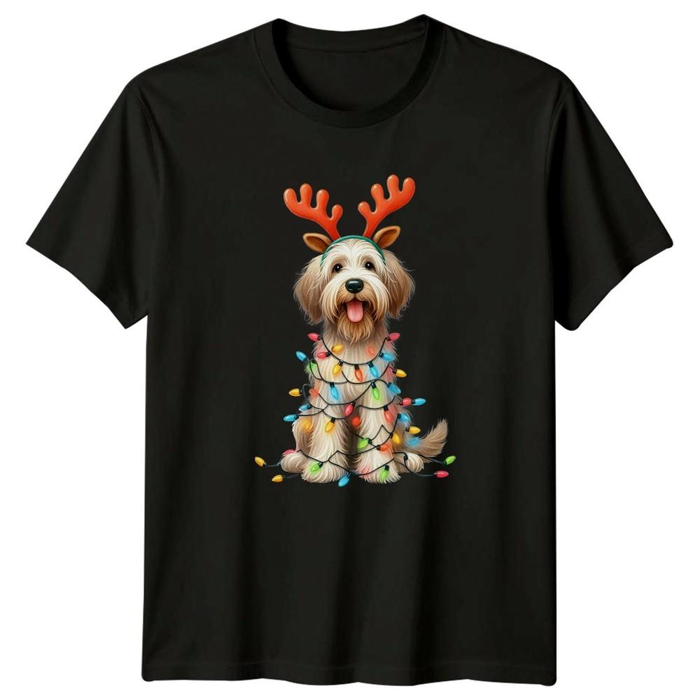 Dog Christmas Lights Holidays Unisexs Unisexs Graphic Tee