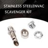 Bartoo-Universal Fitting E-VAC Scavenger Kit Exhaust Vacuum Kit With T304 Stainless Steel Vacuum Kit M18x1.5 Silver CR1019