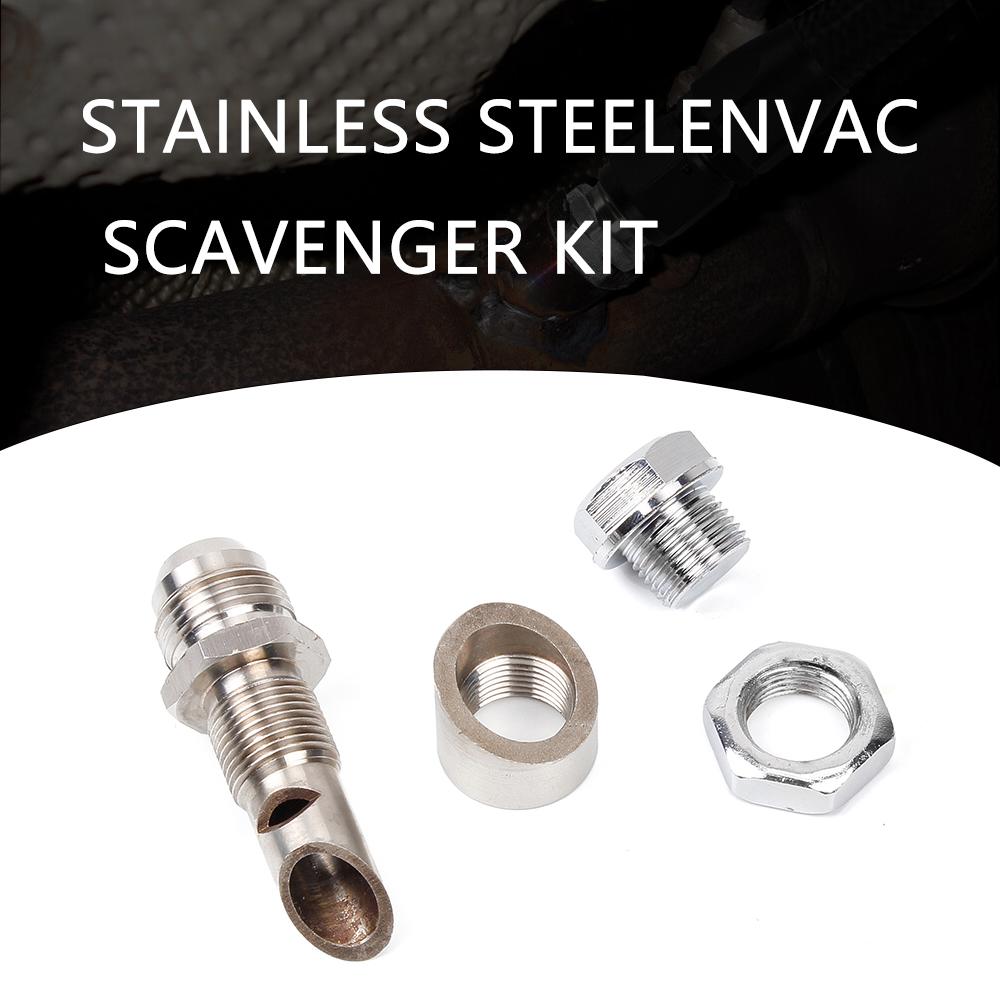 Bartoo-Universal Fitting E-VAC Scavenger Kit Exhaust Vacuum Kit With T304 Stainless Steel Vacuum Kit M18x1.5 Silver CR1019