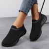 Women's casual shoes spring and summer fly-woven sports casual shoes comfortable mesh one-pedal light soft-soled women's shoes