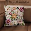 2D Vintage Embroidered Style Floral Throw Pillow Covers Pattern Cushion Cover Suitable For Sofa Bedroom Car Pillow Cover
