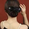 1/2/3/4Pcs Hairpin Bun Cover Rhinestones Inlaid French Style Spiral Hair Twist Bun