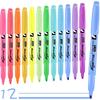 Highlighters Assorted Colors Set, 12 Pack, Chisel Tip Bright Colors, Dry Quickly Colored Highlighters for Journaling, Study Notes, School Office