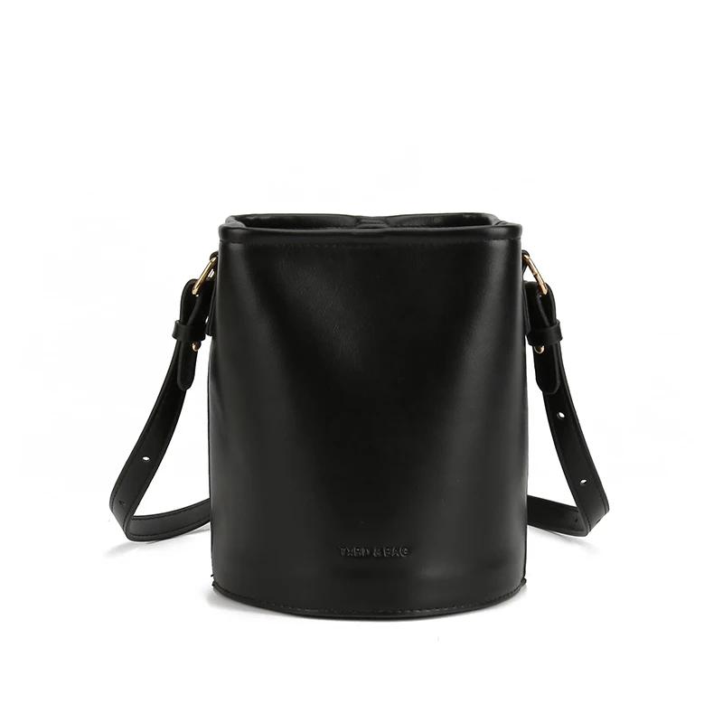 Women's PU Leather Crossbody Bags Contrasting Colors Casual Solid Trendy Lock Bucket Type