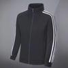 Spring and Autumn Large Casual Three-Bar Sweatshirt - Stand-Up Collar Solid Jacket