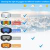 FOCUHUNTER Ski Snowboard with Dedicated Hard Glasses Wide Field of View UV Impact Sports Goggles Goggles, Goggles, Case, Compatible, Anti-Fog, Lenses,