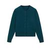 MD Autumn New Women Clothes Commuter Style Solid Soft Glutinous Fleece Blended Round Neck Knitted Cardigan 5770593