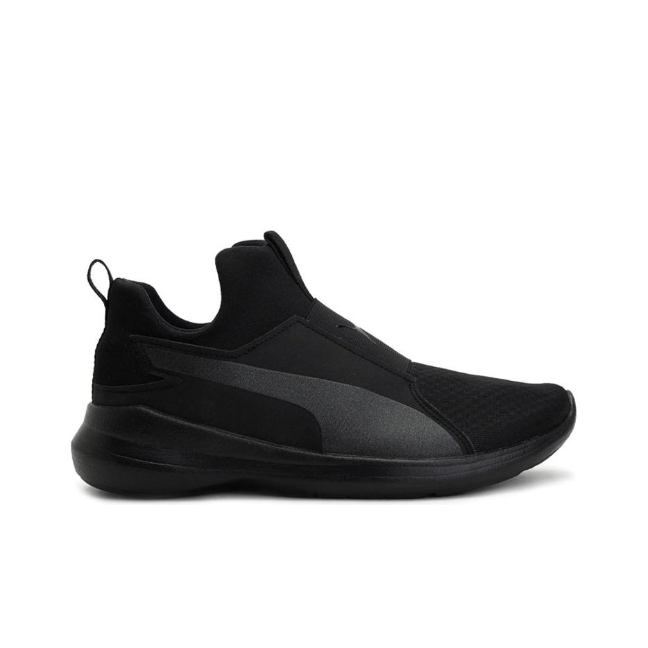 Puma Rebel Comfortable Shock Absorbing Wear Resistant Low Top Running Shoes Women Sneakers Black 364539-06
