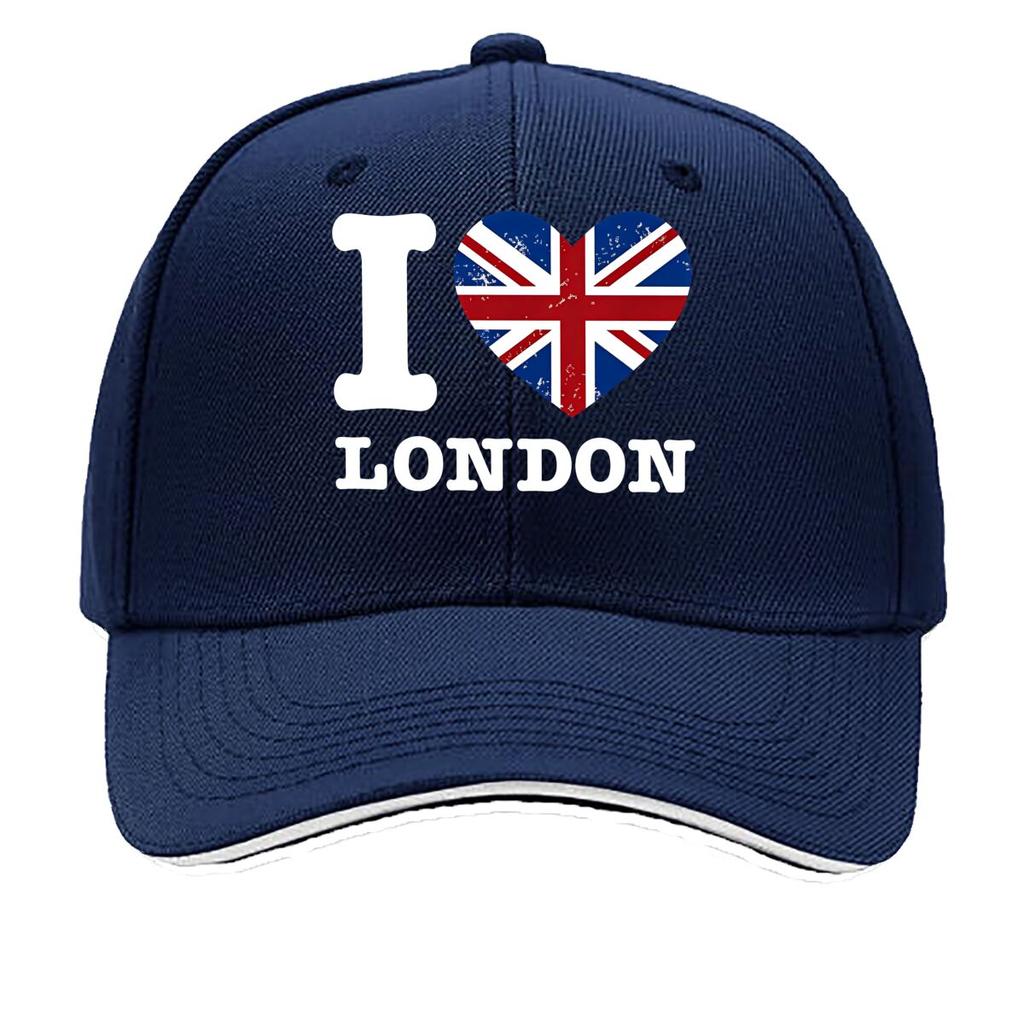 Featuring I Love London Suitable for Women And Unisex Designed for Casual Outdoor Use Lightweight Sandwich Baseball Cap
