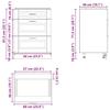 Porto Kitchen Base Cabinet Smoked Oak Effect Particleboard