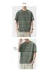 Men's Vintage Ethnic Striped Short Sleeve Loose T-Shirt
