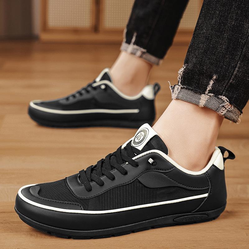 

2025 summer new comfortable leather surface heightened versatile color matching non-slip dad shoes comfortable fashion casual trendy shoes 39 чёрный