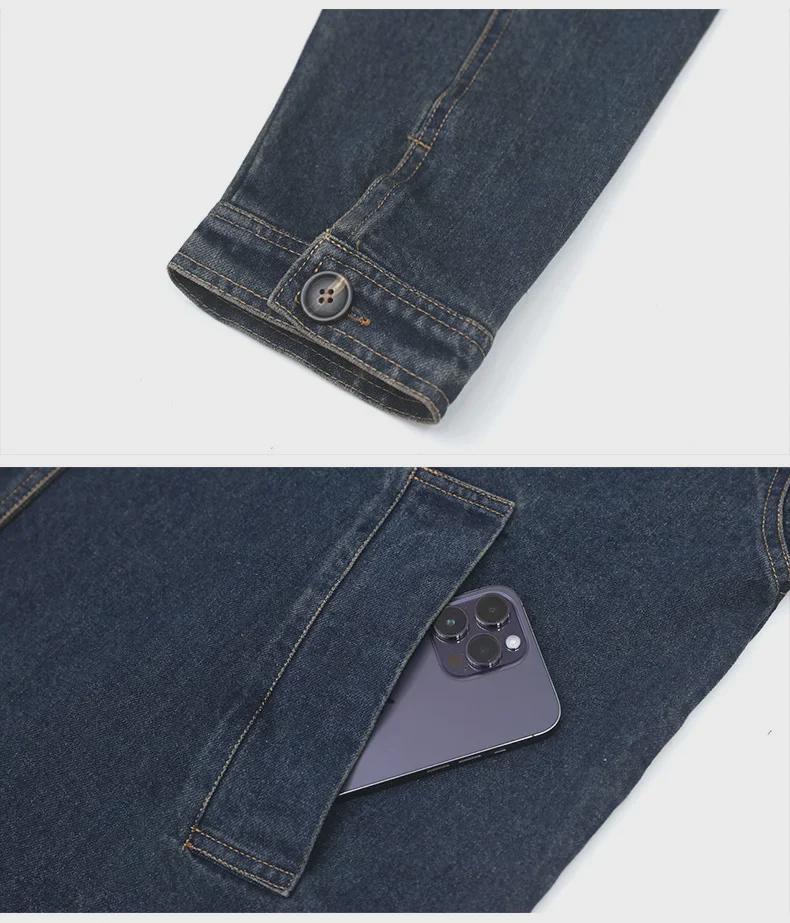 2024 Damen Jeansjacke: Mittellang, lockere Passform, große Größen für Frühling und Herbst