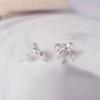 Lovely Special Ribbon Silver Earrings