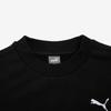 Puma Her Crew Tr Solid Color Sports Casual Short Sleeve Pullover Sweatshirt Women Sweatshirt Black 676652-01