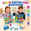 Color Stack Challenge Brettspiel Strategiespiel für Kinder und Erwachsene Lustiges Familienspiel Logik Schach Track Tables Spielzeug