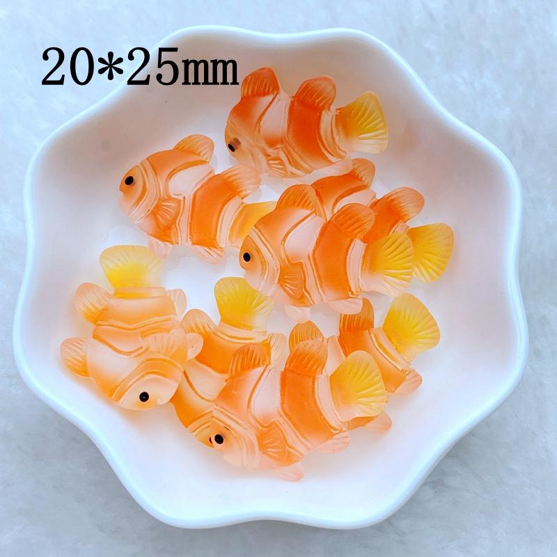 10Pcs New Cute Resin Mini Marine Animal Series Flat Back Manicure Parts Embellishments For Hair Bows Accessories