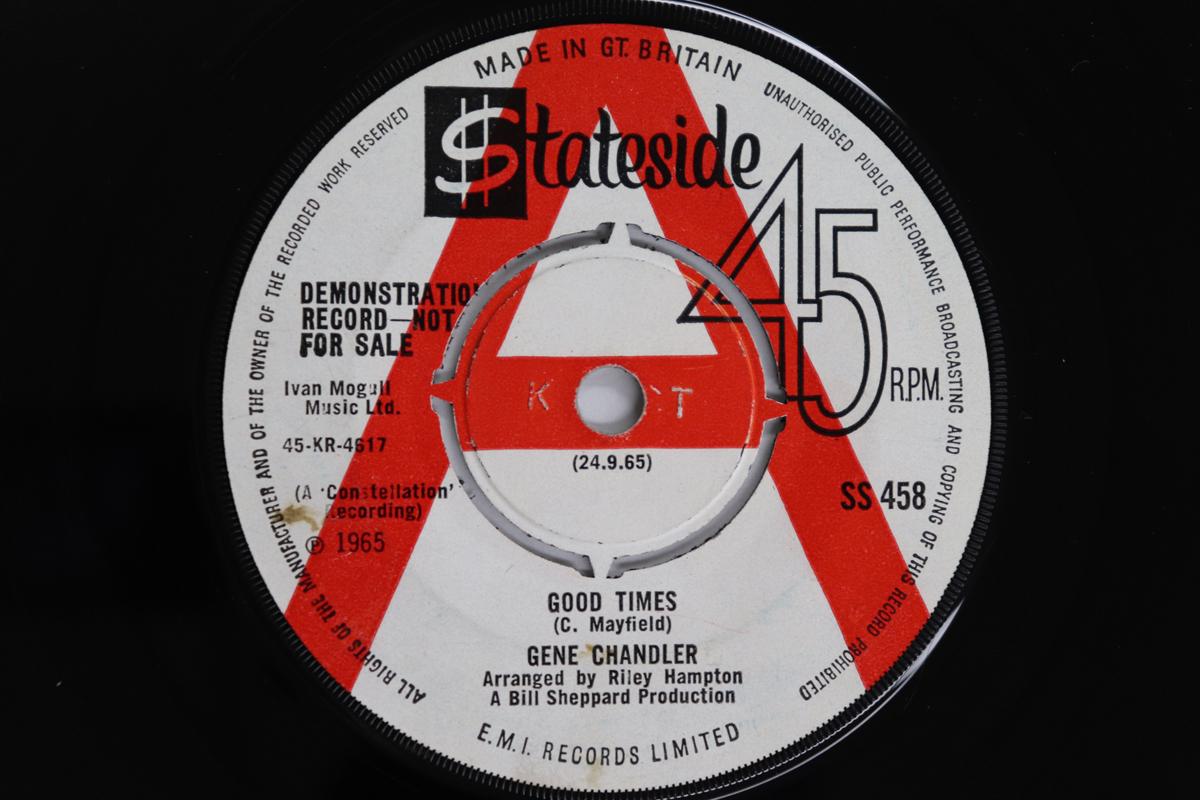 

7-дюймовая пластинка ДЖИН ЧАНДЛЕР - Хорошие времена / Никто не может любить тебя (L SS458PROMO STATESIDE 1965 UK Соул/Фанк Б/У