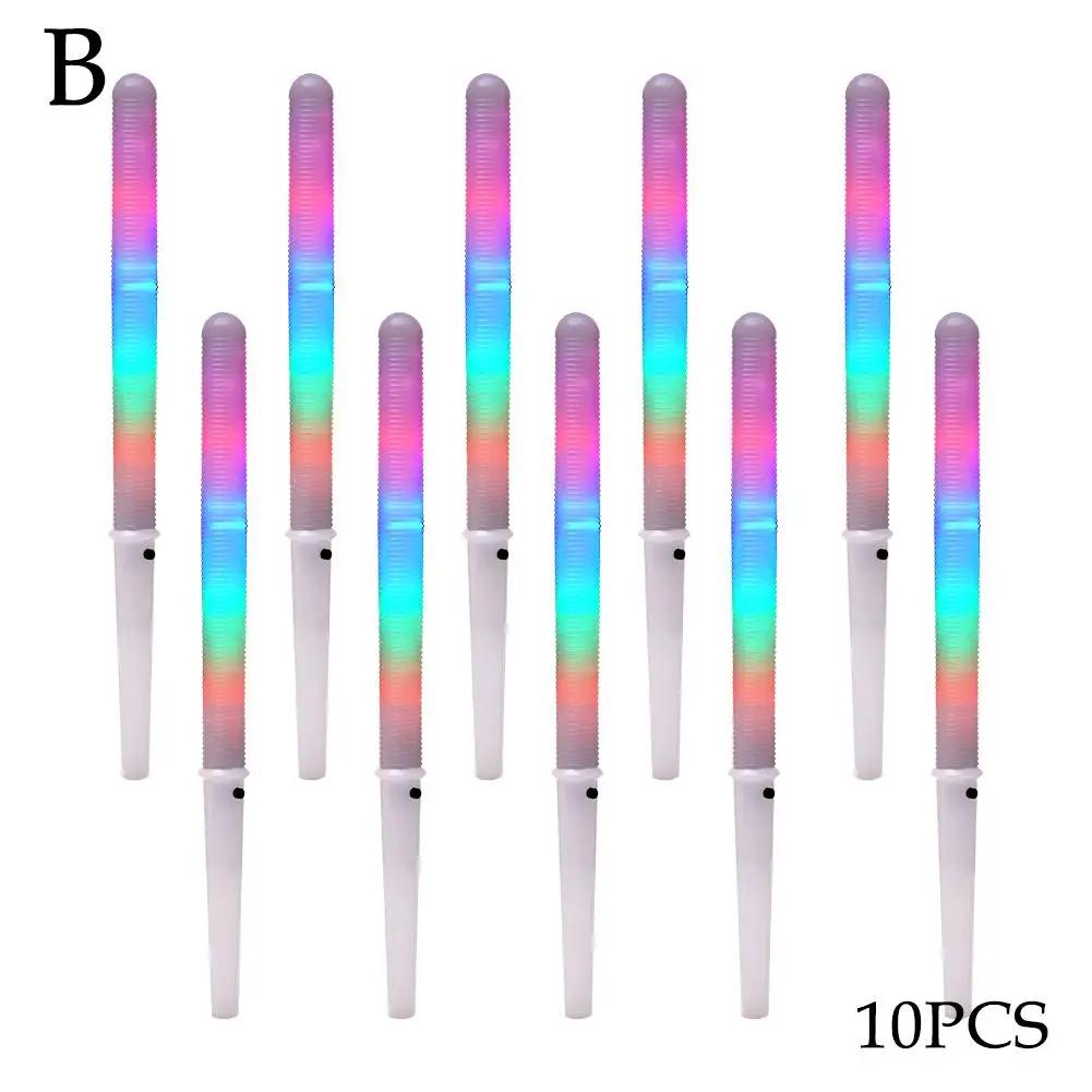 5/10pcs Colorful LED Glow Sticks Cotton Candy Cones Glowing Marshmallows Sticks  Reusable LED Cotton Candy Sticks Party Supply