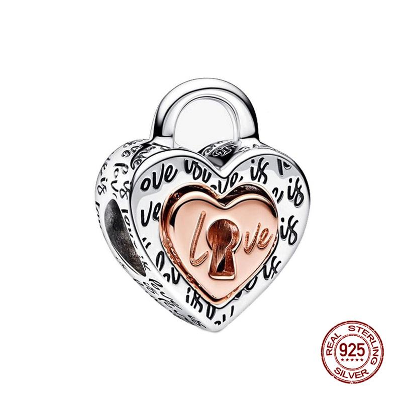 Authentic Original Charm Bead Components Copper Metal Colorful Heart Charm Bead Components Bead Components Compatible With 3mm Authentic Original