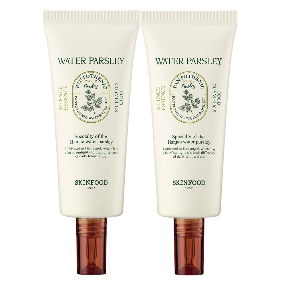 SKINFOOD Pantothenic Water Parsley Silence Essence 70ml x 2ea – Calming & Oil-Control Treatment for Acne-Prone Skin