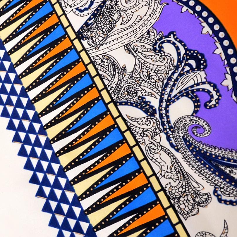 High Quality Silk Scarf Printed  New Arrival  Women Accessories 90*90cm Square Scarves Wraps Golden-plating Design Scarfs
