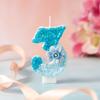 Creative Gradient Blue Digital Birthday Candle Party Dessert Table Ornaments First Celebration Cake Decoration