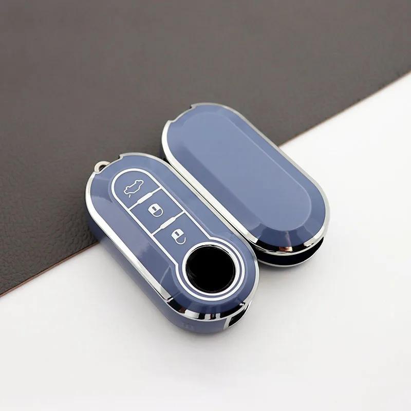 3 Buttons For Fiat Ducato 500 500L Panda Grande Punto Lancia Musa Tpu Auto Shell Fob Holder Car Flip Key Case Cover Accessories