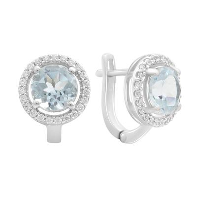 Silver Earrings with Natural Topaz 5.441ct (2187813)