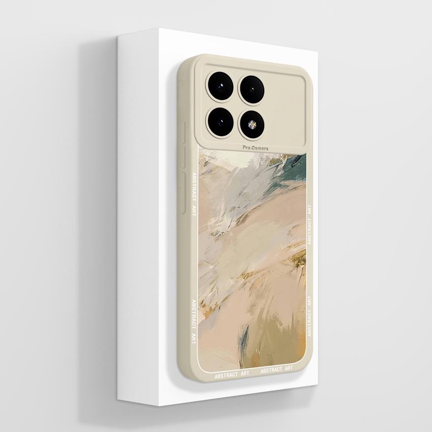 

Для Redmi K70 K80 K60 K50 K40 K30 Pro Ultra Чехлы для телефонов Узор одеяла «Счастливый коричневый» Жидкий силикон Противоударный Защитный чехол Для Redmi Бамперы Сумки Redmi K30S / K30S Ultra