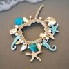 Ocean Style Starfish Shell Bracelet Woman Accessories Jewelry Bohemian Style Imitation Pearl Bracelets Vacation
