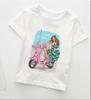 Summer Boys  Kids Fashion Girl Tshirts Casual Wear Lovely Cozy Boys T Shirt Round Neck Polyester Fabric Girls Clothes