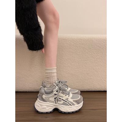 Small Man Height Increase Thick-soled Dad Shoes 2026 Spring and Autumn Versatile Breathable Soft-soled Sports Shoes