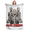 Flannel Throw Blanket Alex Pereira Bootleg Fighter Boxing Warm Plush Blankets Soft Bedspread for Bed Livingroom Home Travel Sofa