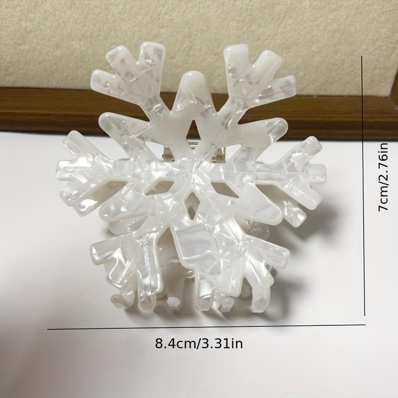 1pc Large Snowflake Hair Clip - Heavy Duty Hair Grip, Elegant Winter Hairpin for Women, Non-Slip Hair Claw for Everyday,Fashion