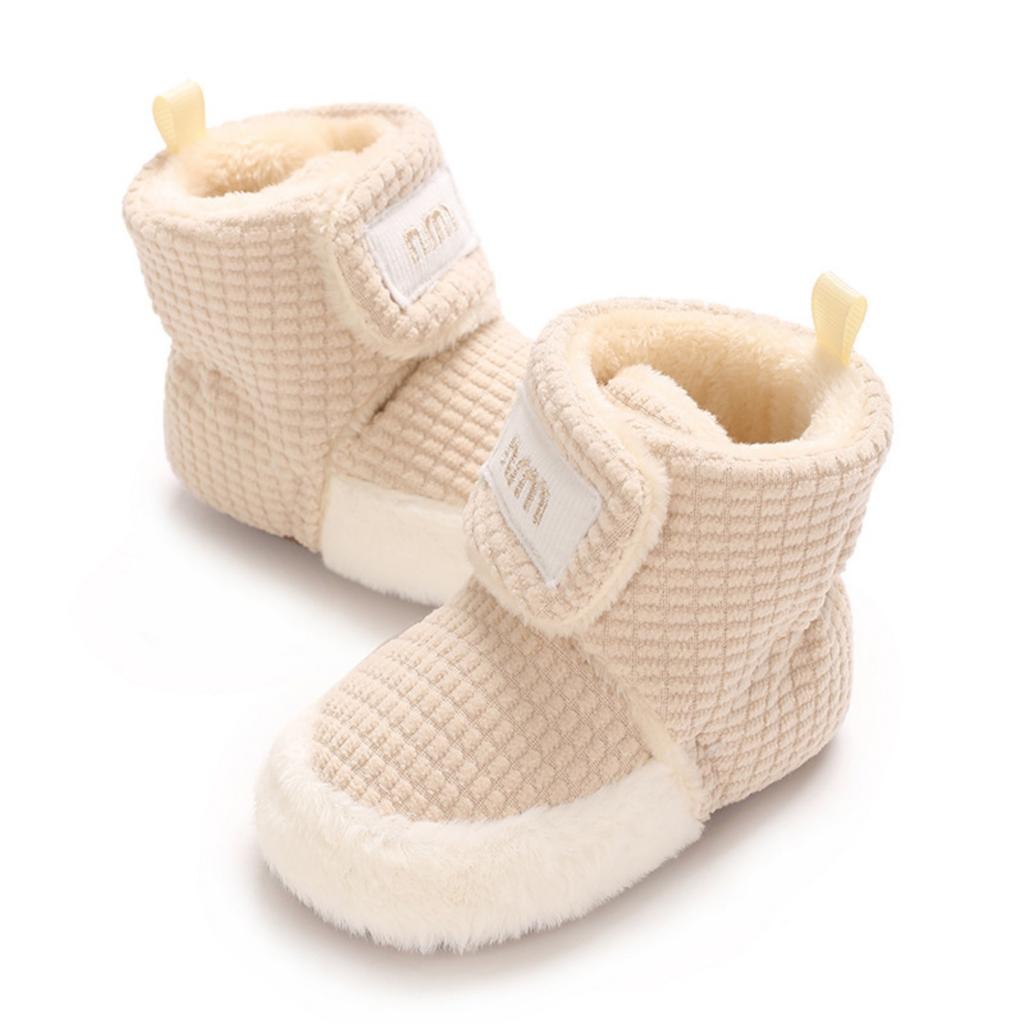 Thick Warm -Lined Cotton Baby Walking Shoes for Boys and Girls
