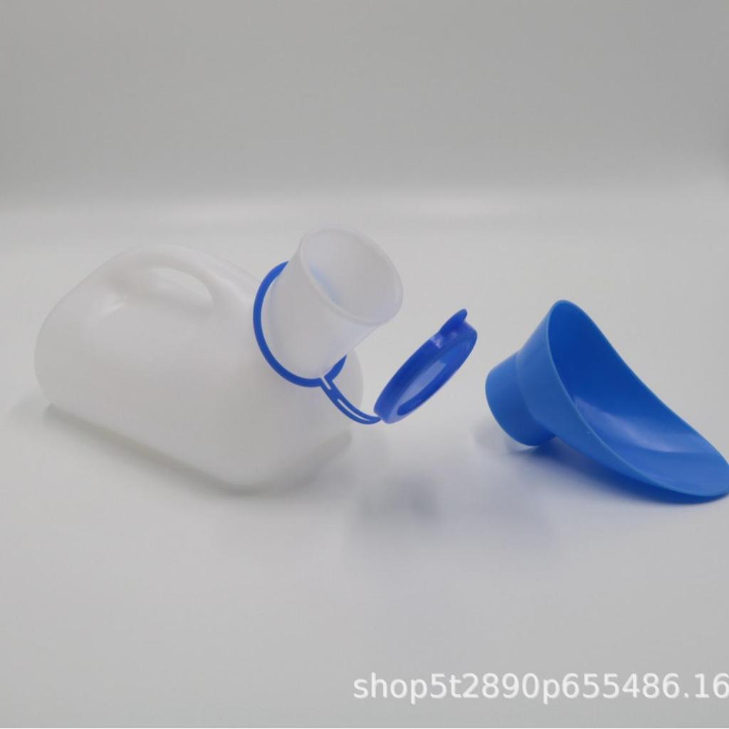 Unisex 1000ml Translucent PE Urinal with Female Interface, High-Temperature Disinfected