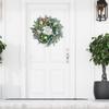 Easter Egg Wreath Easter Door Garland with Colorful Easter Eggs Artificial Easter Wreath for Front Door Easter Spring Wreath