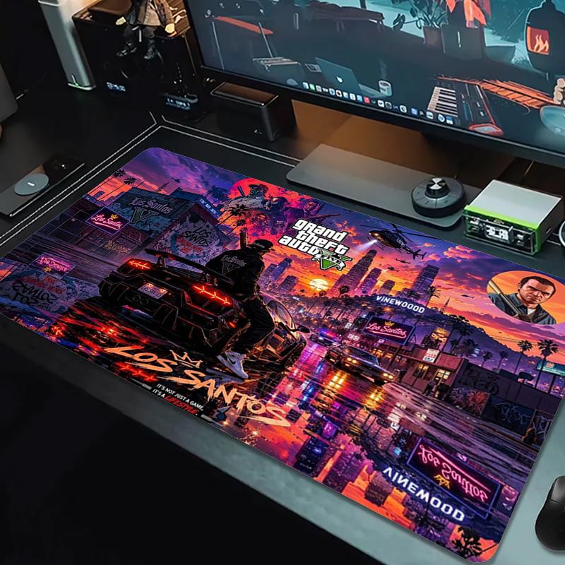 GTA Color Mouse Pad Large Gaming Table Cushion Non-slip Laptop Tablet Big Mousepad XXL Mat Mini PC Playmat With Lock Edge