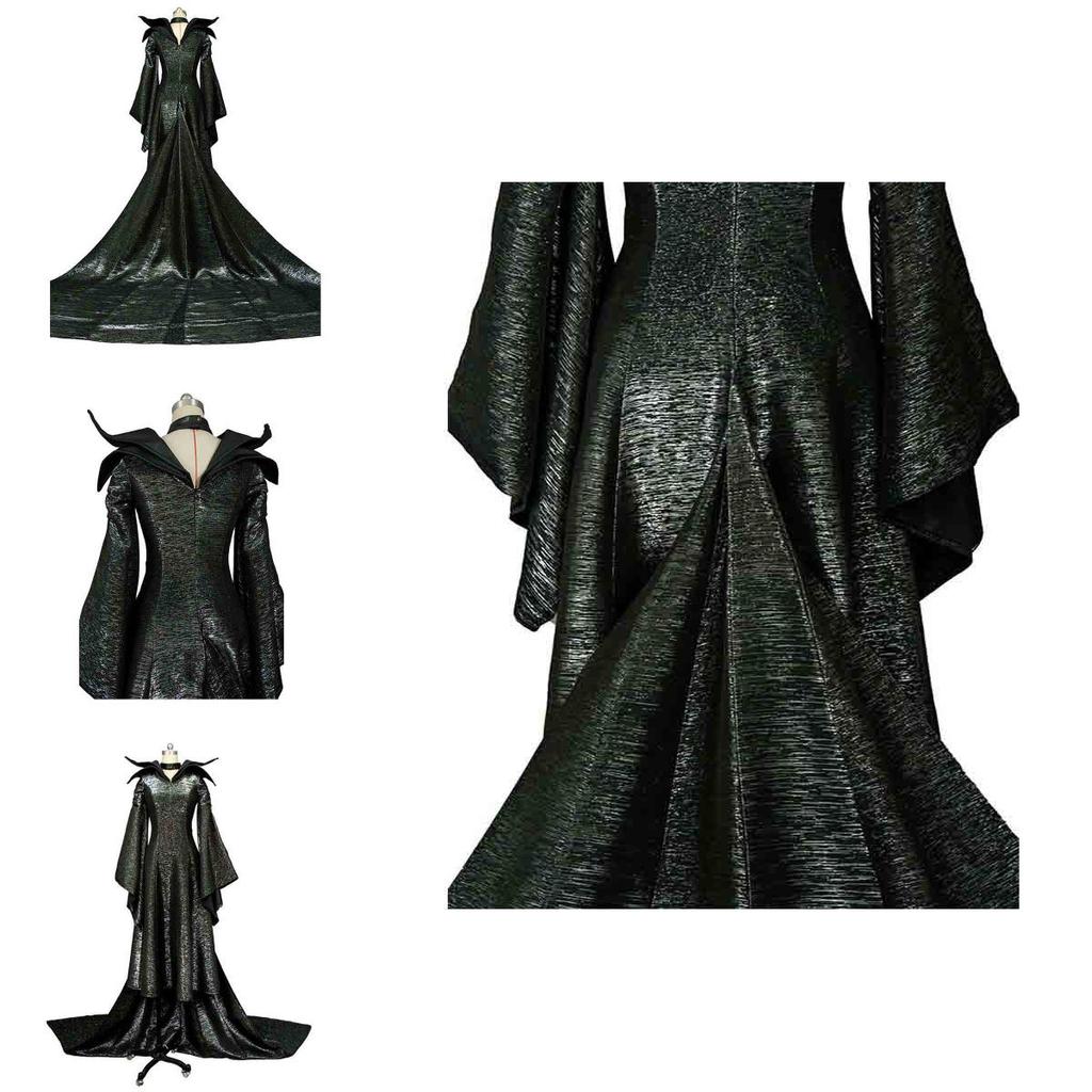 Schönes Angelina Maleficent Cosplay Kostüm Kleid Halloween Uniform Anzug Outfit