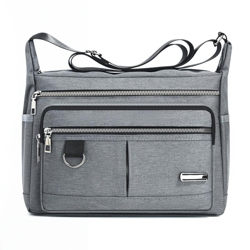 

Вместительная деловая мужская сумка Водоотталкивающая наплечная сумка Сумка-кроссбоди для поездок на работу серый