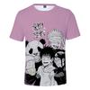 Summer Round Neck 3D Japanese Anime Jujutsu Kaisen Gojo Printed Top Fashionable Casual Short Sleeved Children's Boy T-shirts