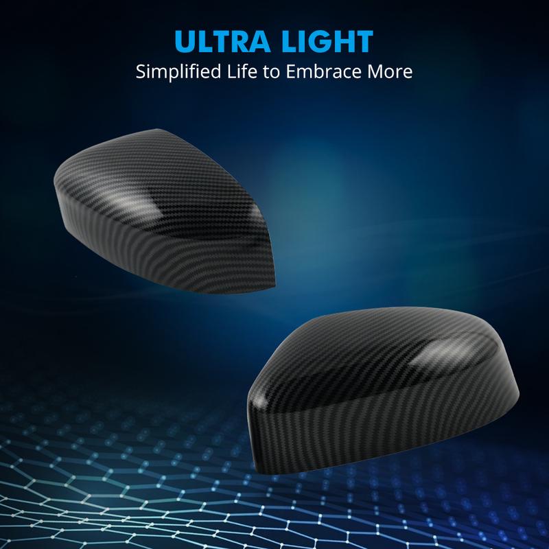 Rear View Mirror Covers for Ford Focus MK2 MK3, for Ford Mondeo MK4, Replace for CP9Z-17D742-A/CP9Z-17D743-A