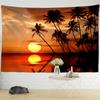 Sunset Coconut Forest Tapestry Wall Hanging Tropical Landscape Art Hippie Tapez Bohemian Bedroom Home Decor