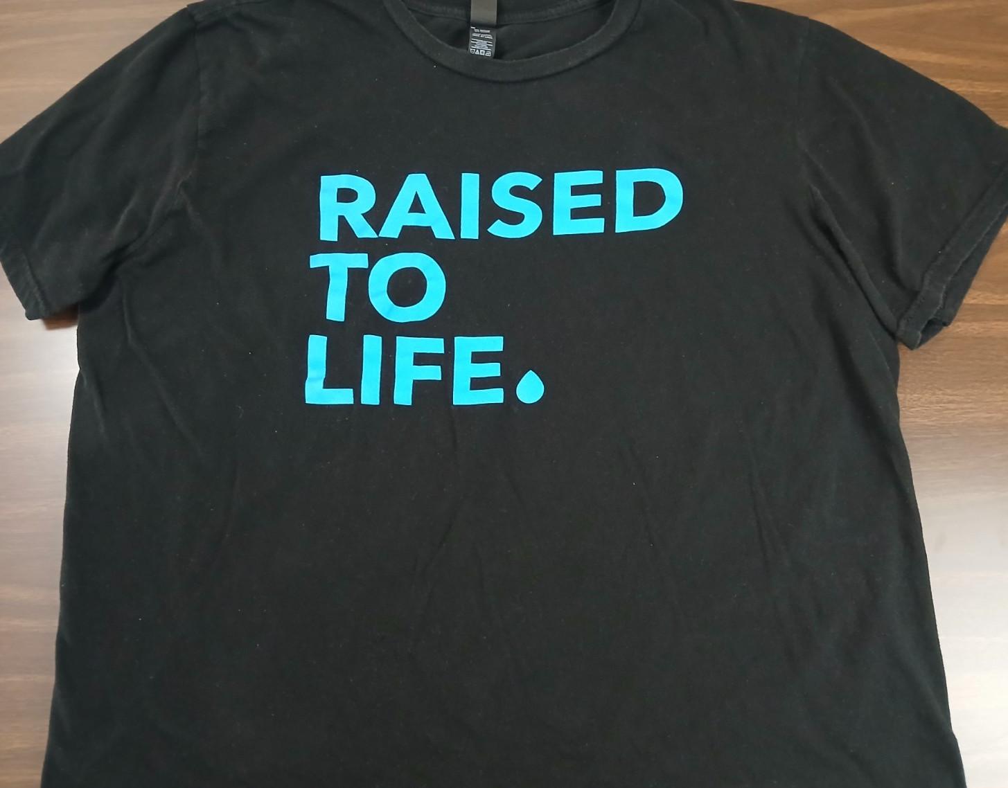 Raised to Life T-Shirt Adult Size 2XL Baptism Baptized City Hills Jesus Shirt Unisex T-Shirt M