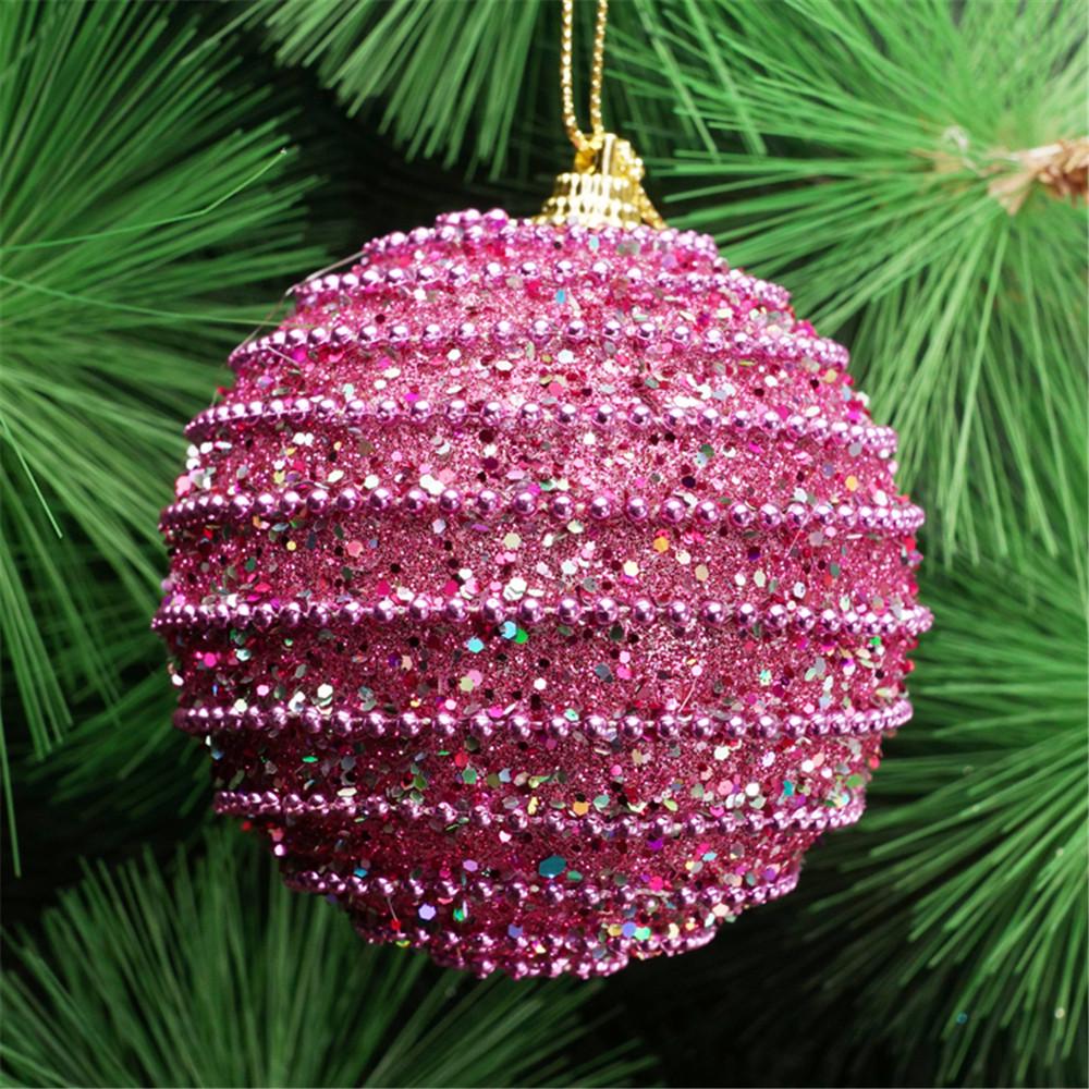 

Рождественские блестки со стразами, шары, шары, украшение для рождественской елки, 8 см