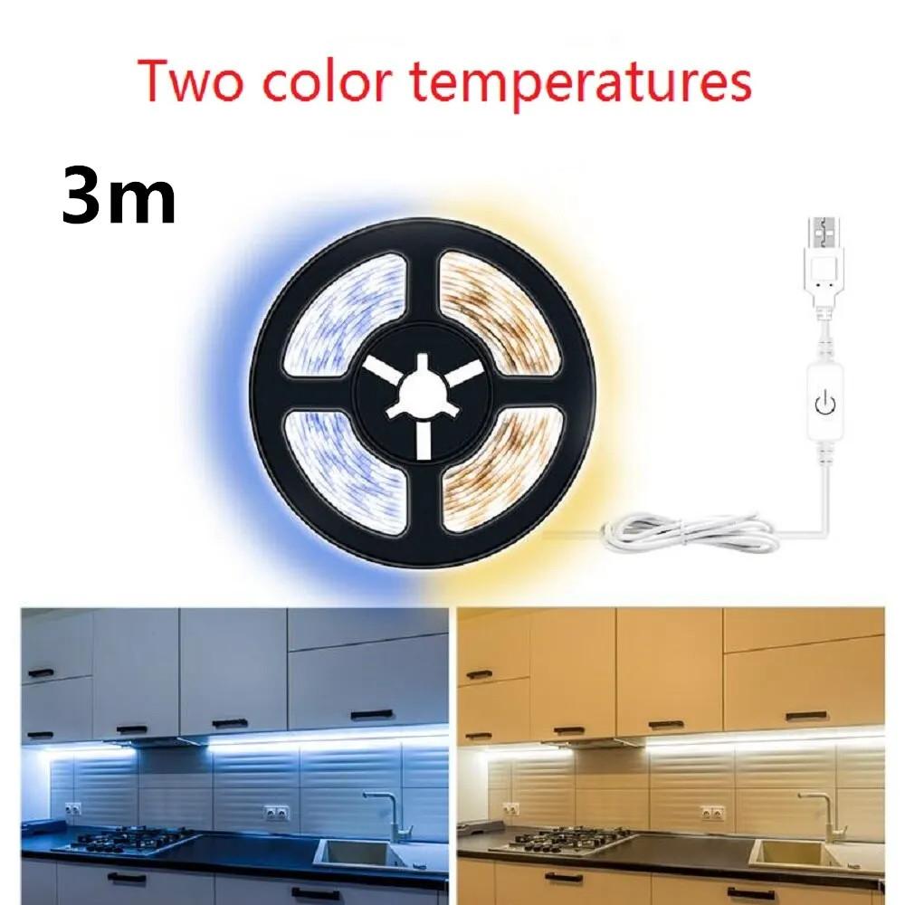 Led Strip Lights Touch Switch Dimmer USB DC5V 30LEDs/m 2835 Flexible Lights Tape Ribbon For Room Kitchen Cabinet Lighting Decor